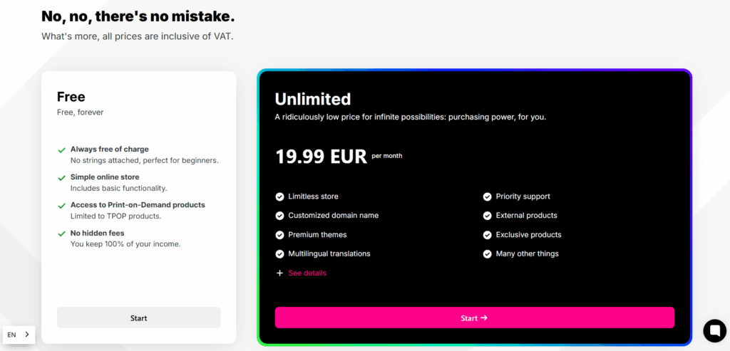TPOP pricing