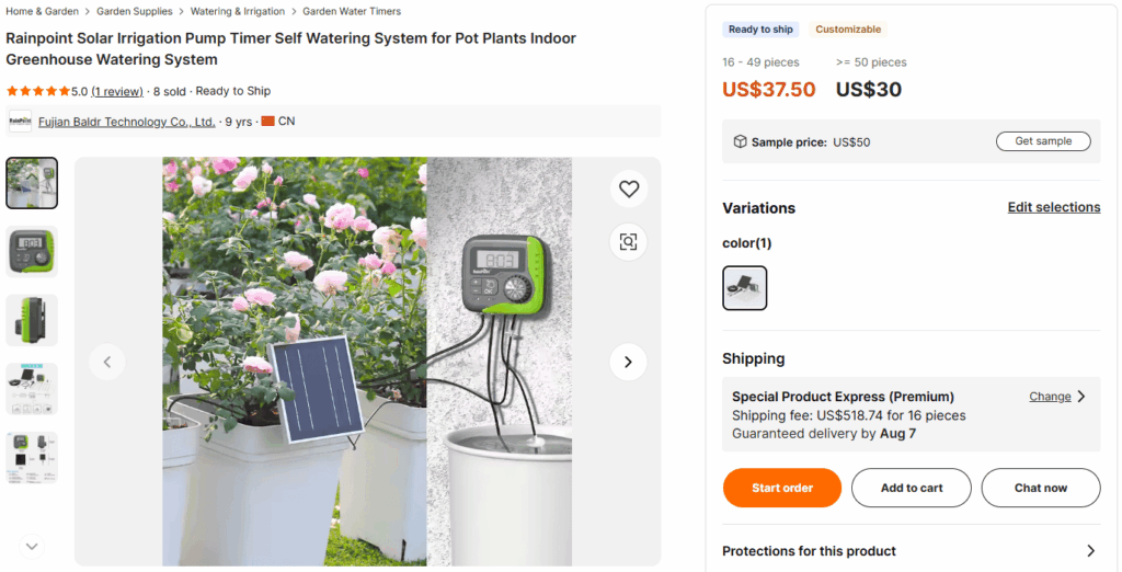 Automatic solar irrigation pump for plant parents