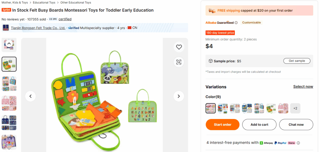 Busy board for toddler early education