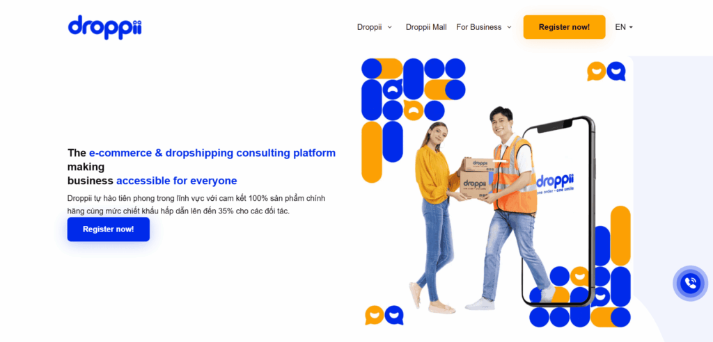 Droppii homepage