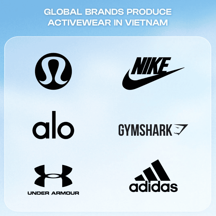 Brands producing products in Vietnam