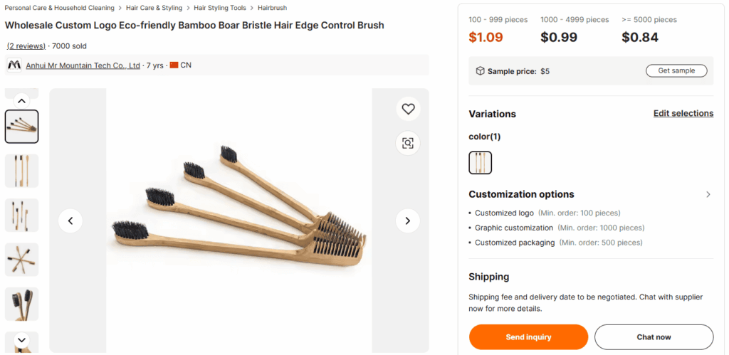 Hair edge control brush.