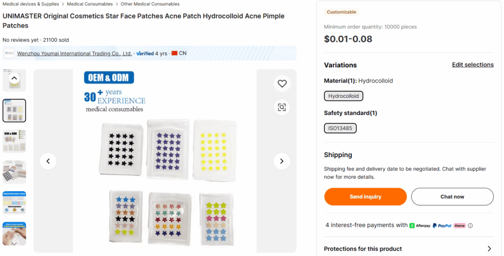Hydrocolloid acne pimple patches