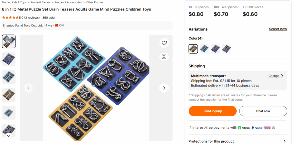 Metal puzzles for adults