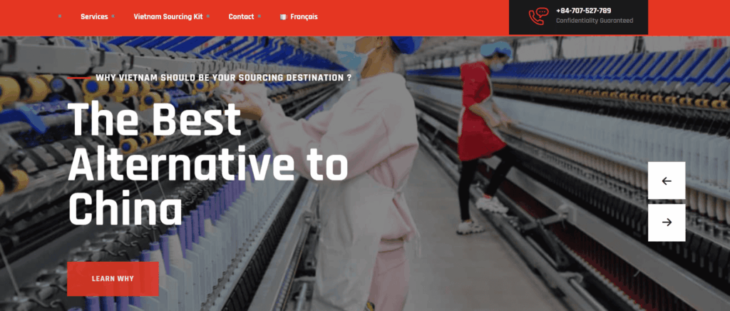 Sourcing Agent Vietnam homepage