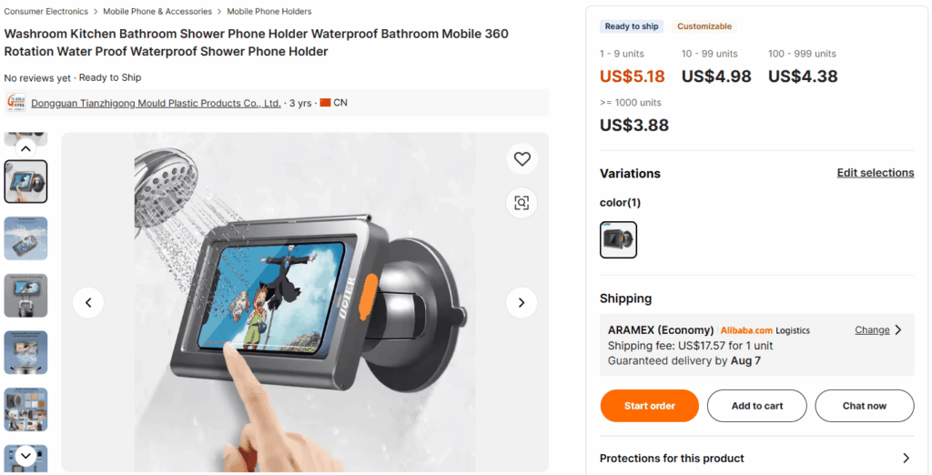 Waterproof kitchen and bathroom phone holder