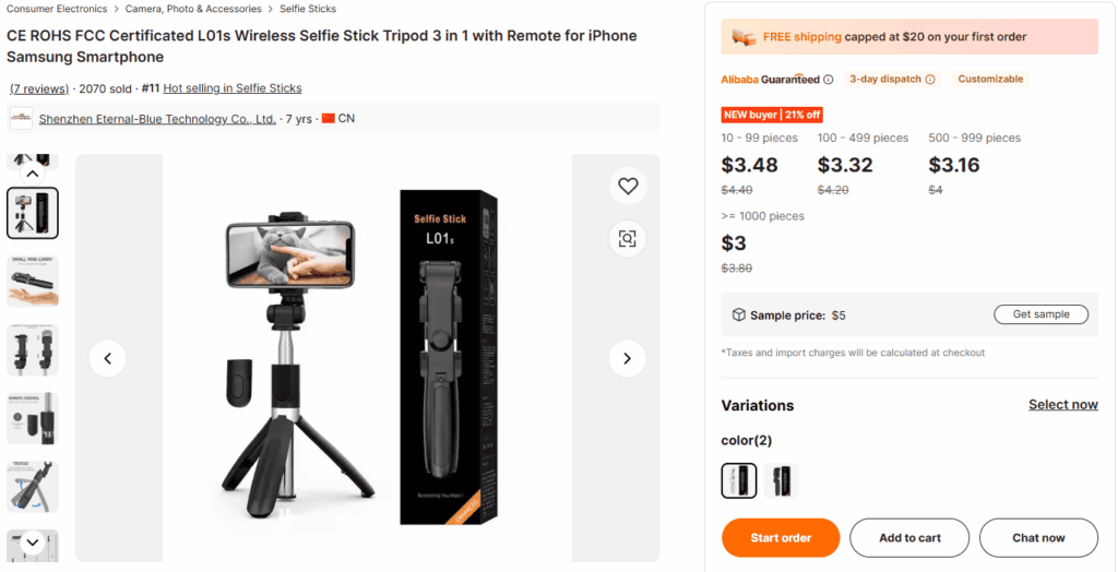 Wireless smartphone tripods with a rmeote