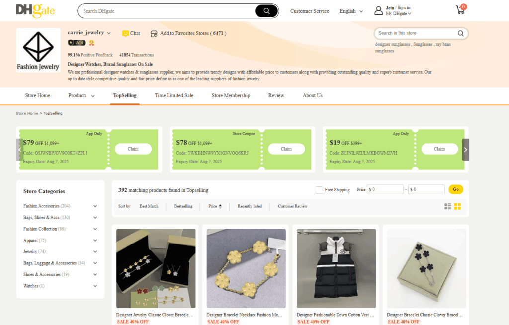 Carrie Jewelry DHGate store