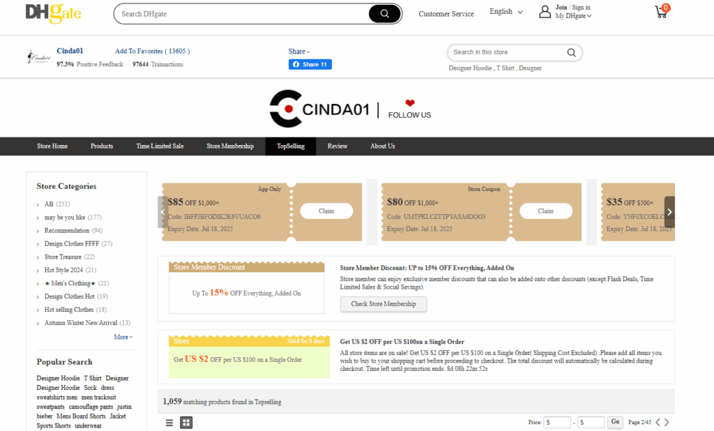 Cinda01 DHGate store