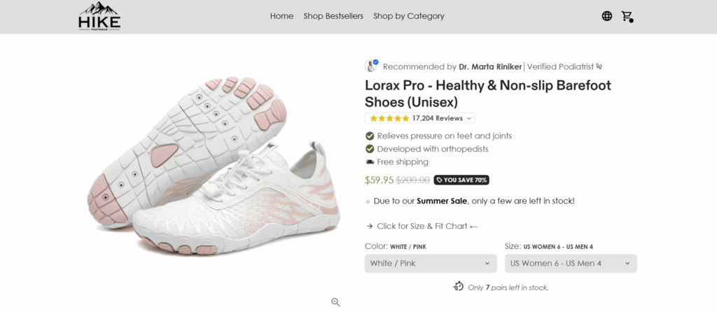 Hike barefoot shoes