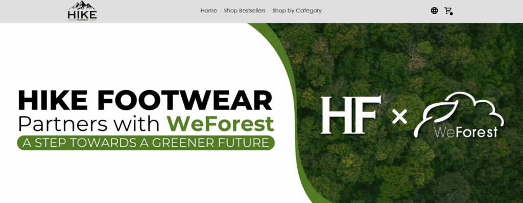 Hike Footwear WeForest partnership