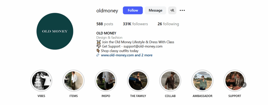 Old Money Instagram