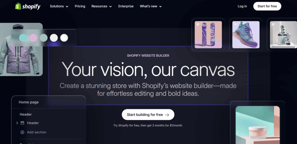 Shopify AI website builder