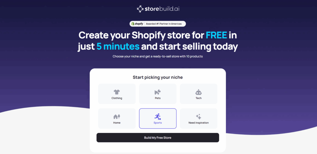 Storebuild.ai homepage