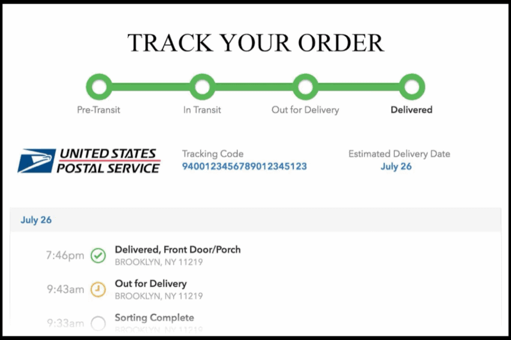 Tracking orders