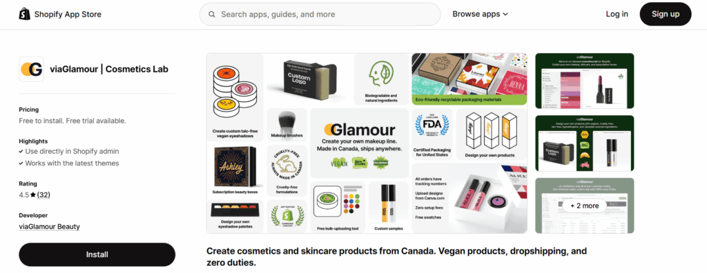 viaGlamour Shopify app