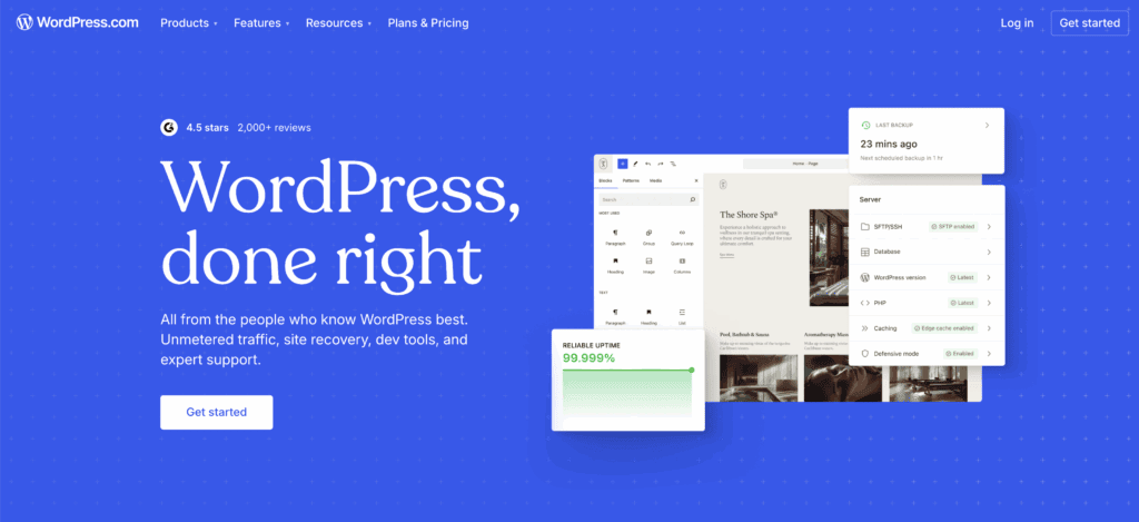 Wordpress homepage