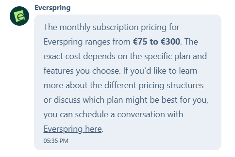 Everspring pricing