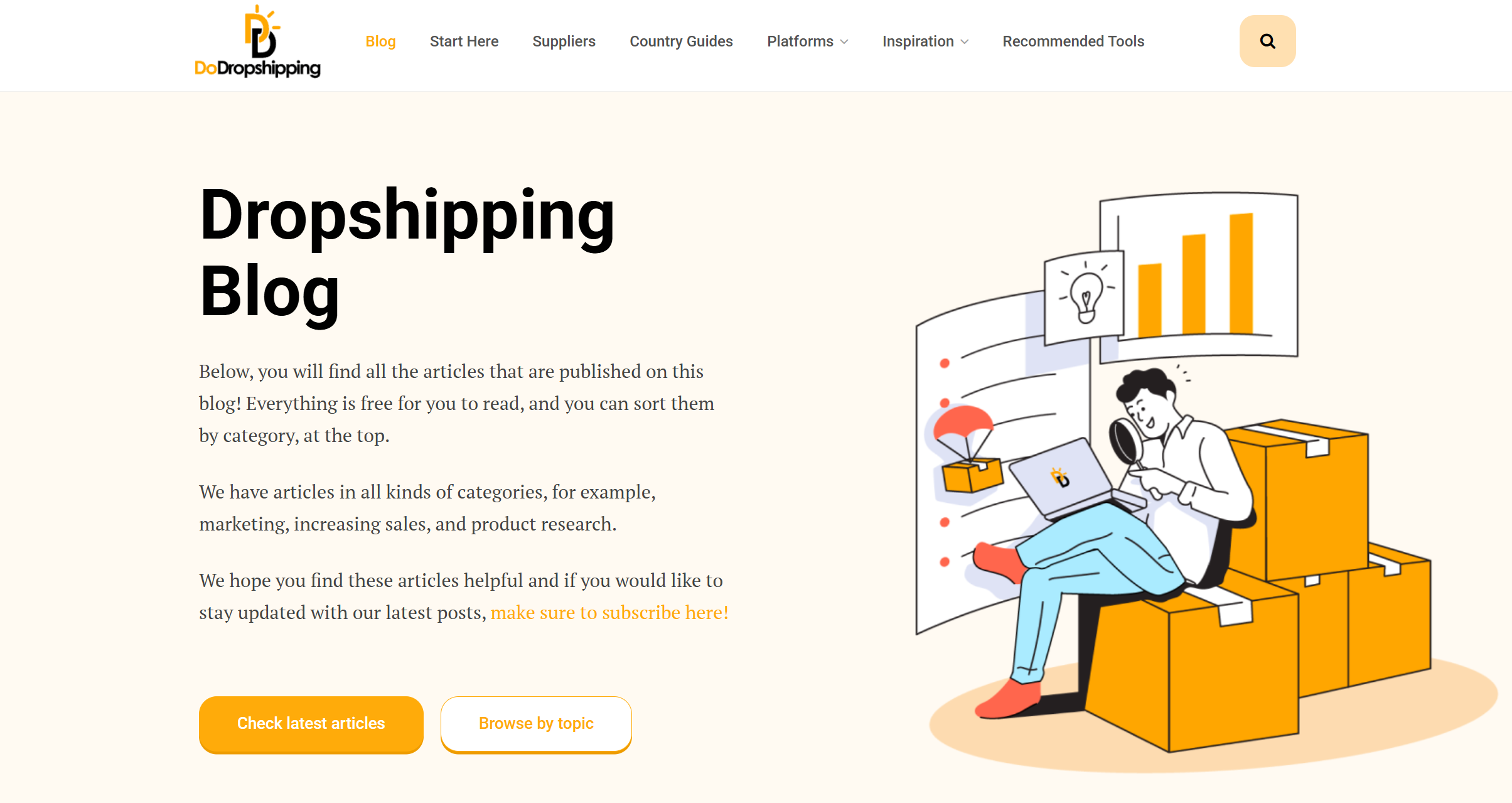 Blog page of Do Dropshipping