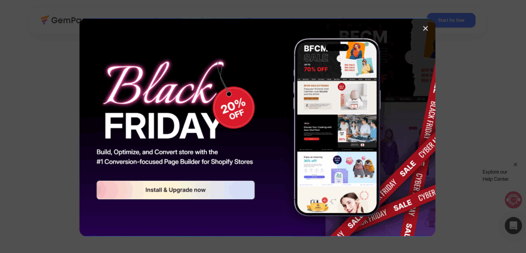 GemPages Black Friday offer