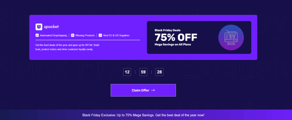 Spocket Black Friday offer
