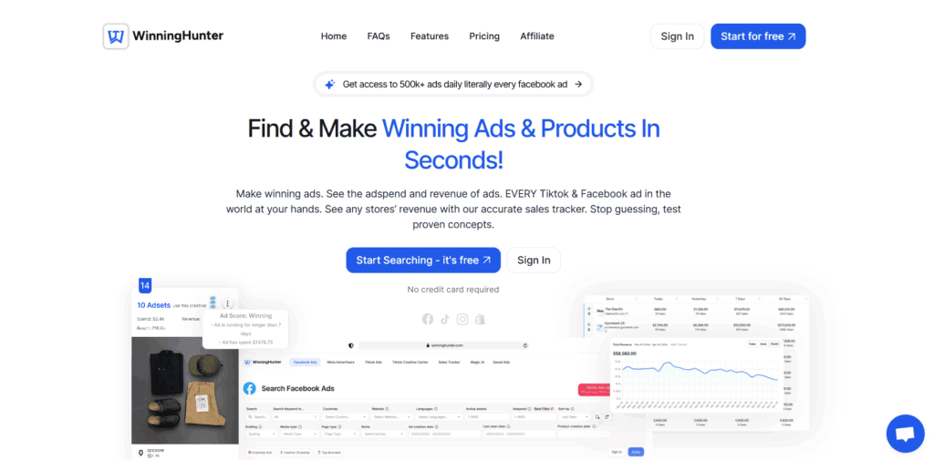 Winninghunter homepage