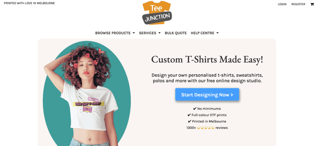 Tee Junction homepage