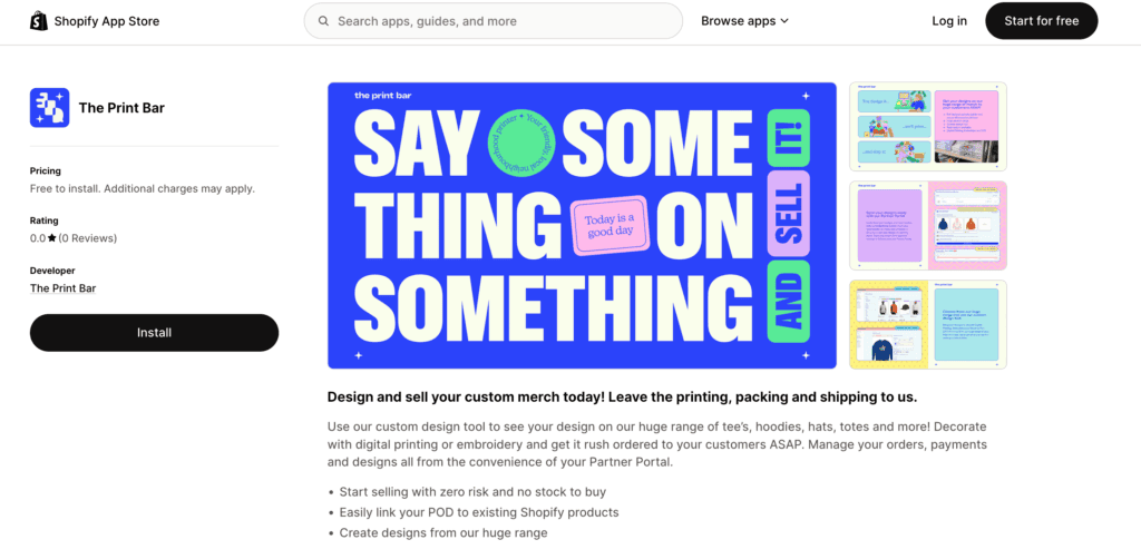 The print bar shopify app