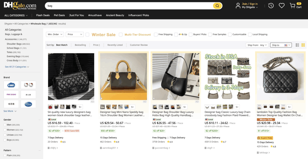 DHgate bags