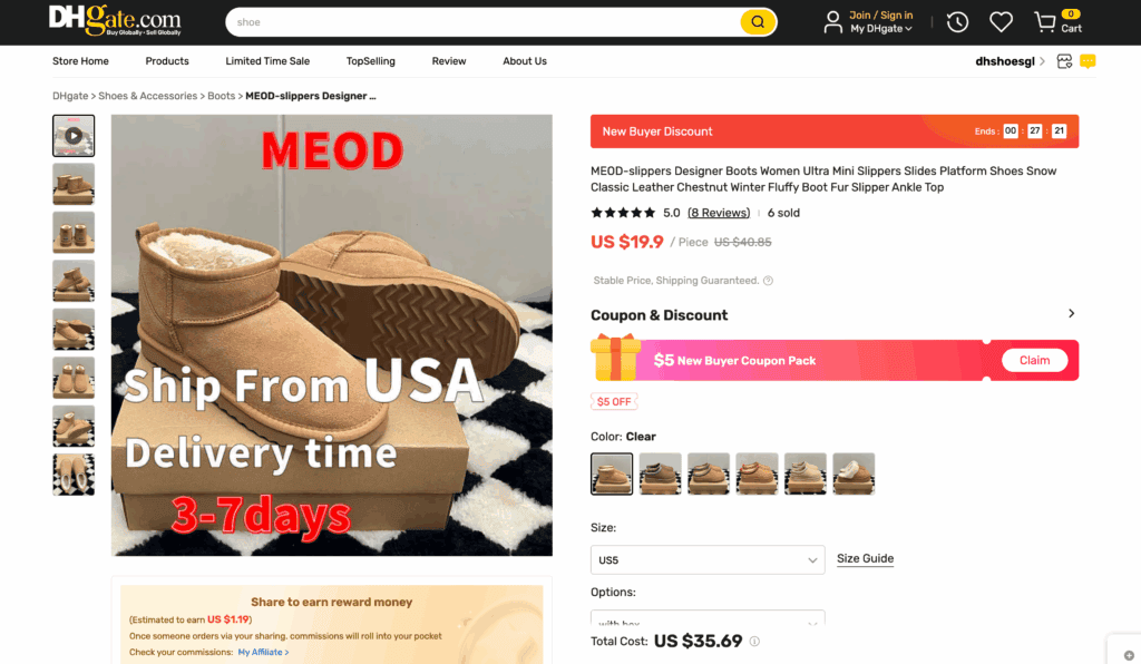 DHgate local warehouse shipping