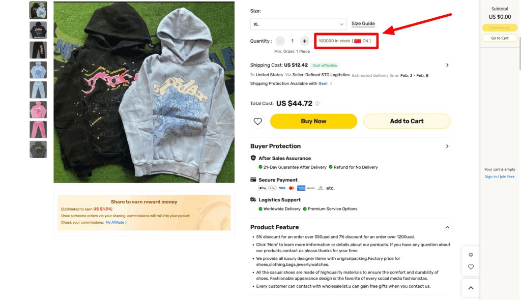 DHgate shipping from China