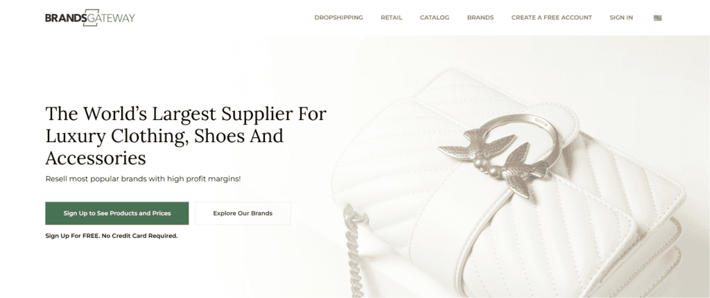 Homepage of Brandsgateway