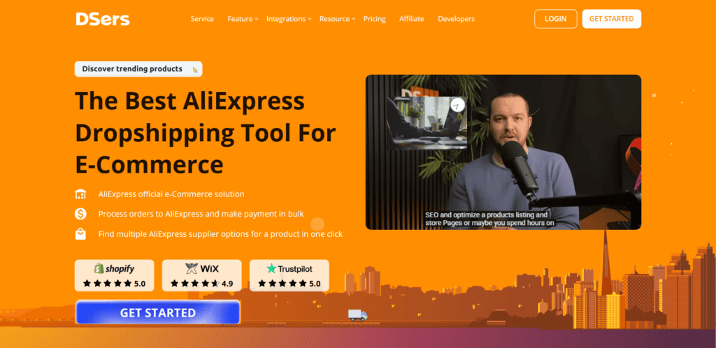 DSers homepage, the top Oberlo alternative for AliExpress dropshipping