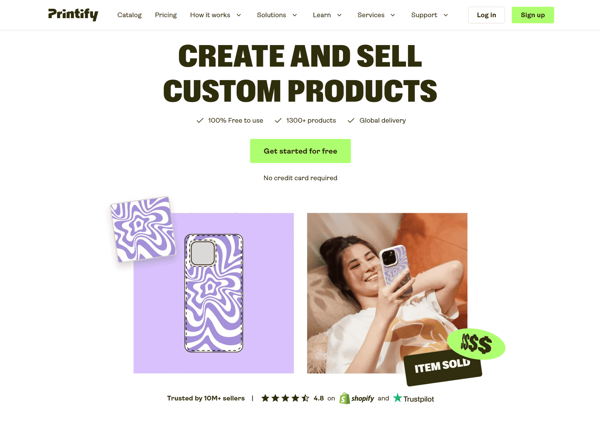 Printify homepage