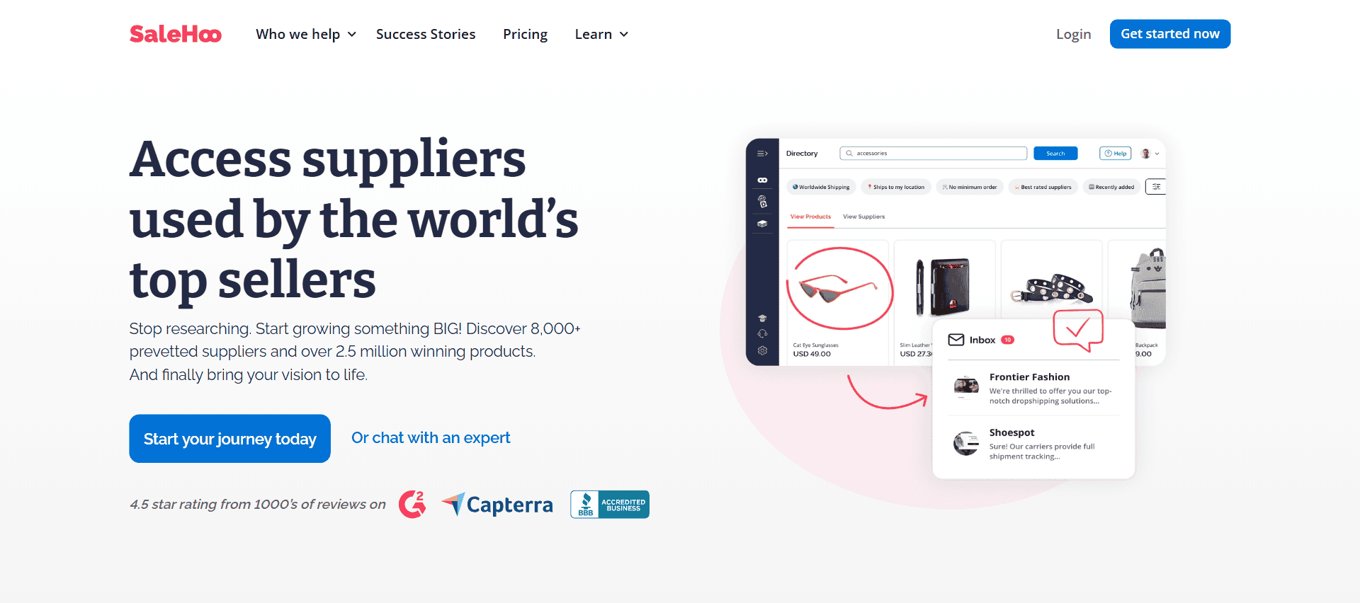 SaleHoo homepage