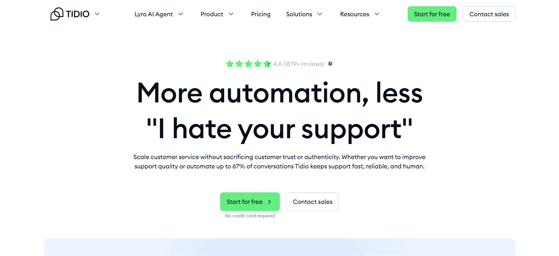 Tidio homepage
