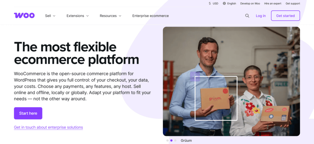 WooCommerce homepage
