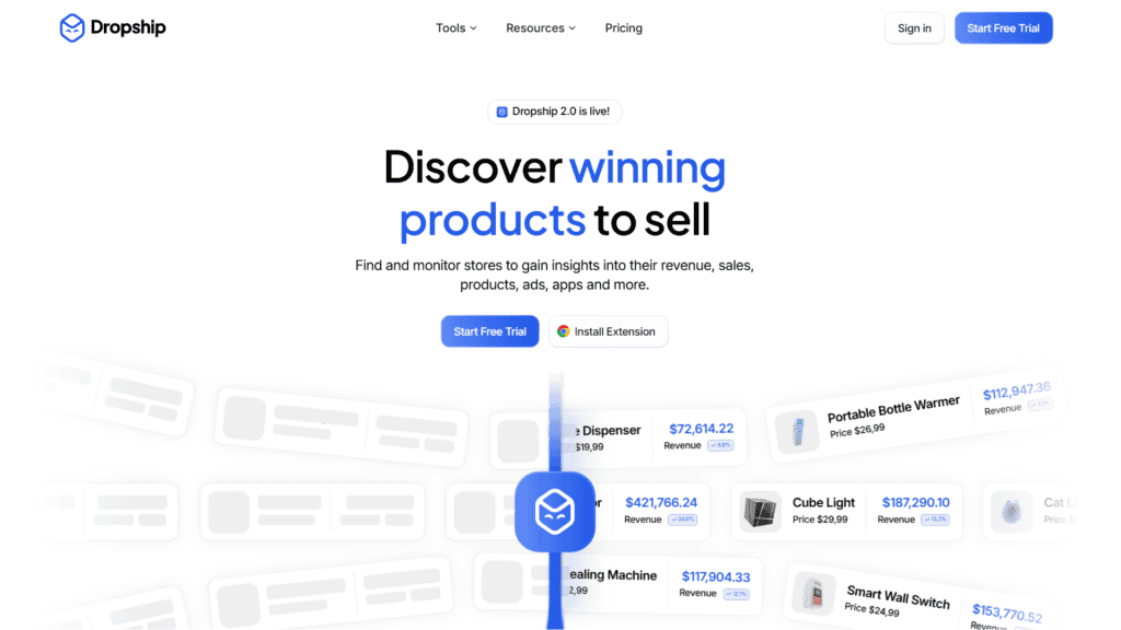 Dropship homepage