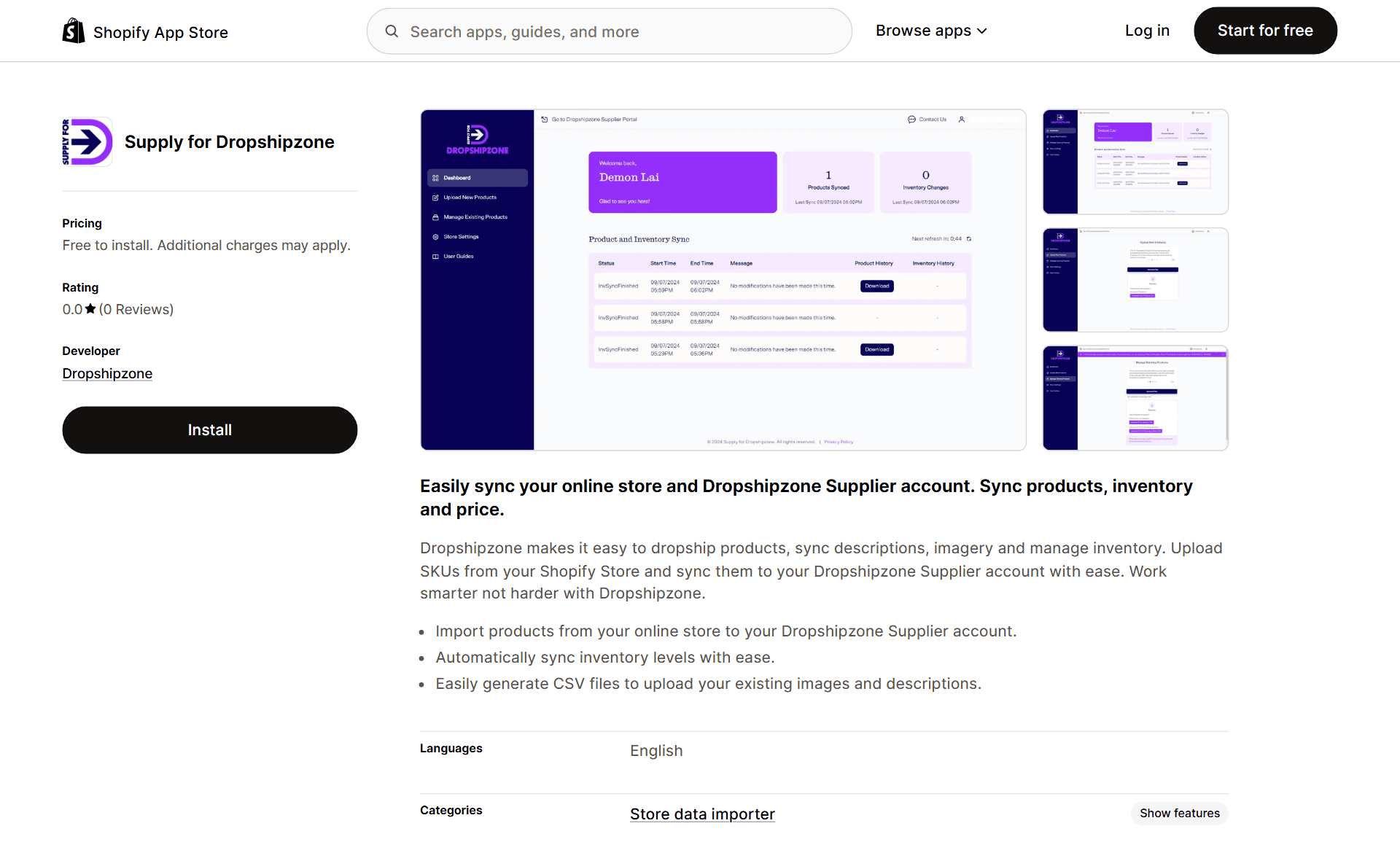 Dropshipzone Shopify app