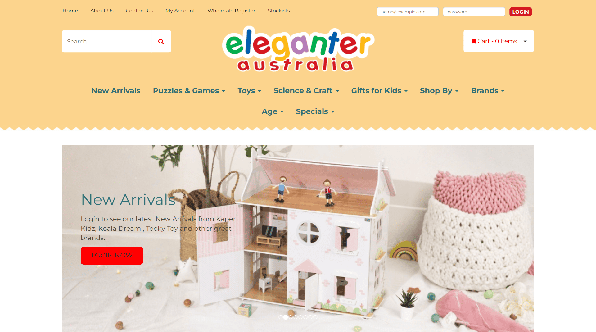 Eleganter homepage