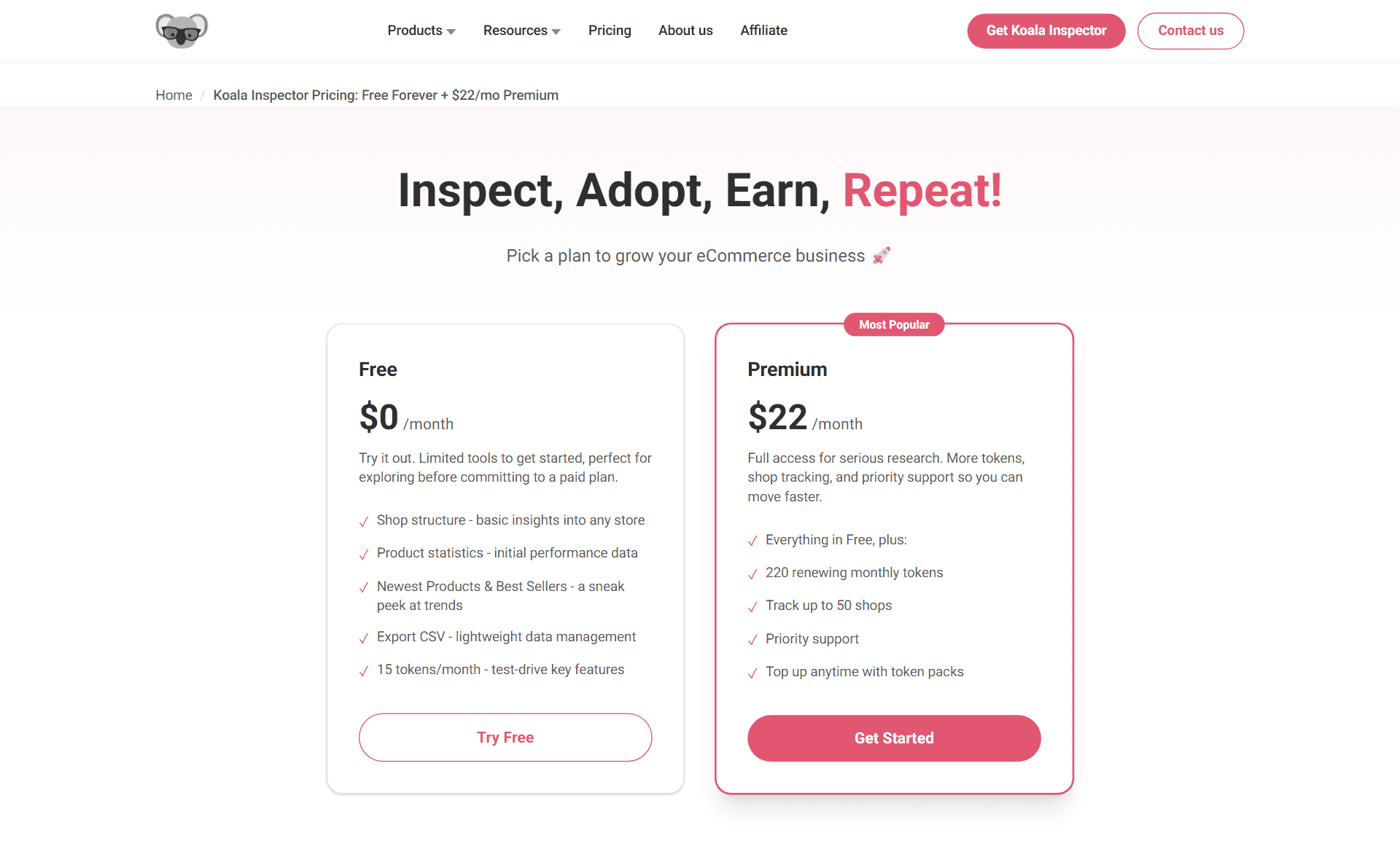 Koala Inspector pricing