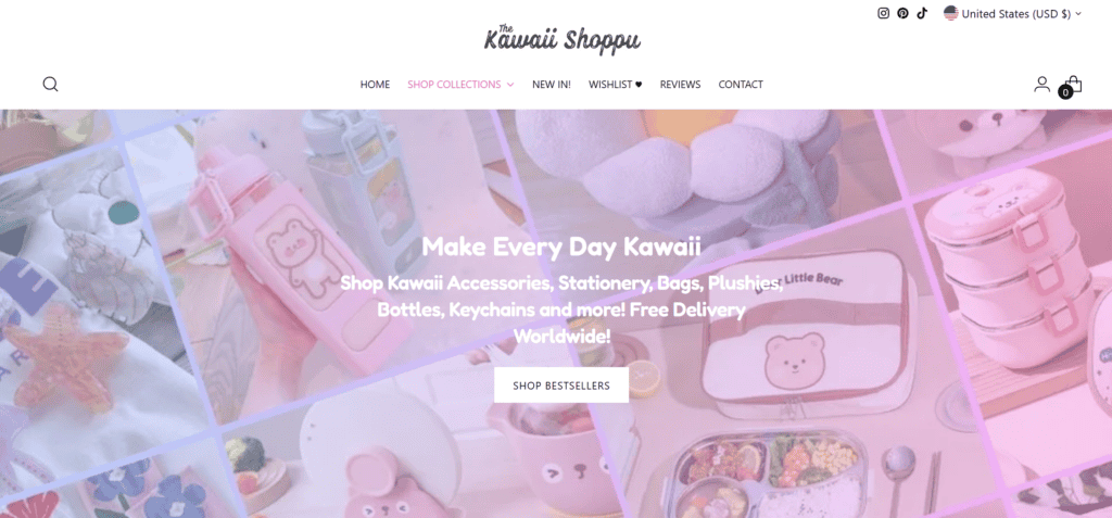 The Kawaii Shoppu homepage